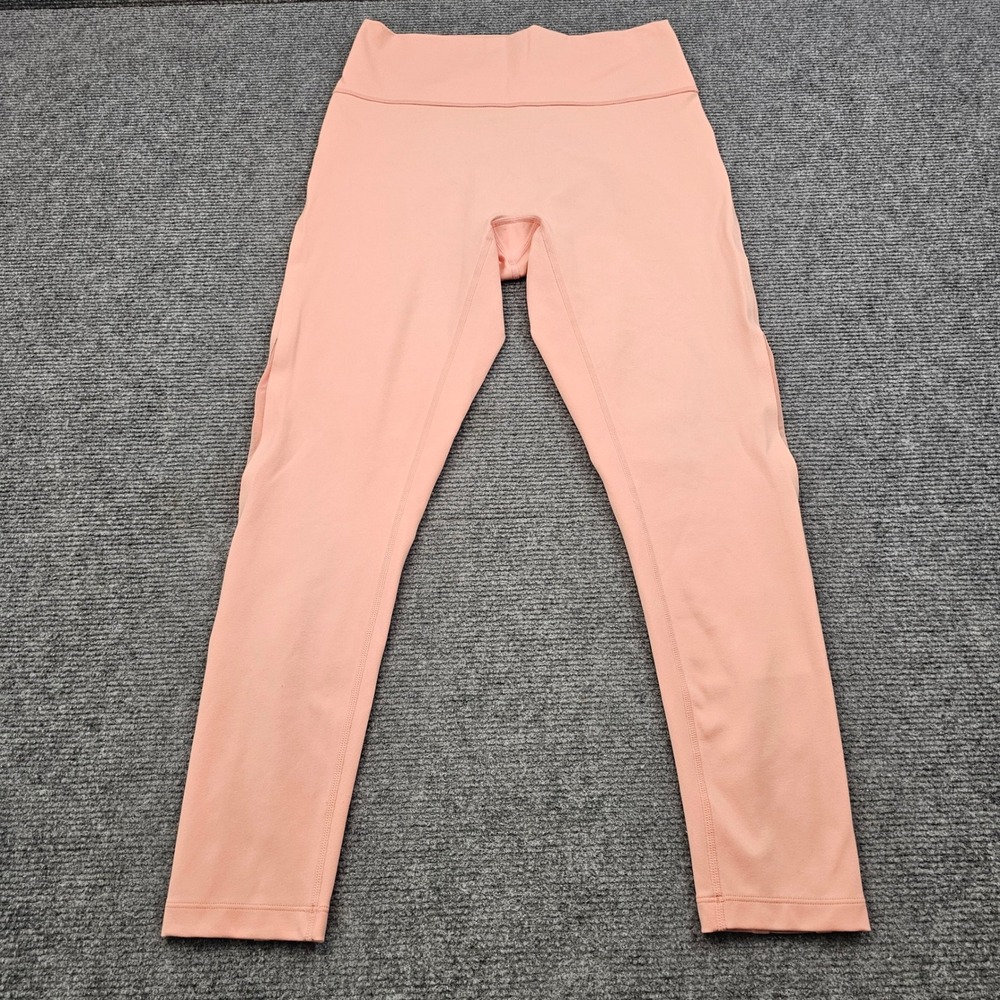 Champion Leggings Womens Large Pink High Waist Mesh Panel Athletic Yoga Gym Boho